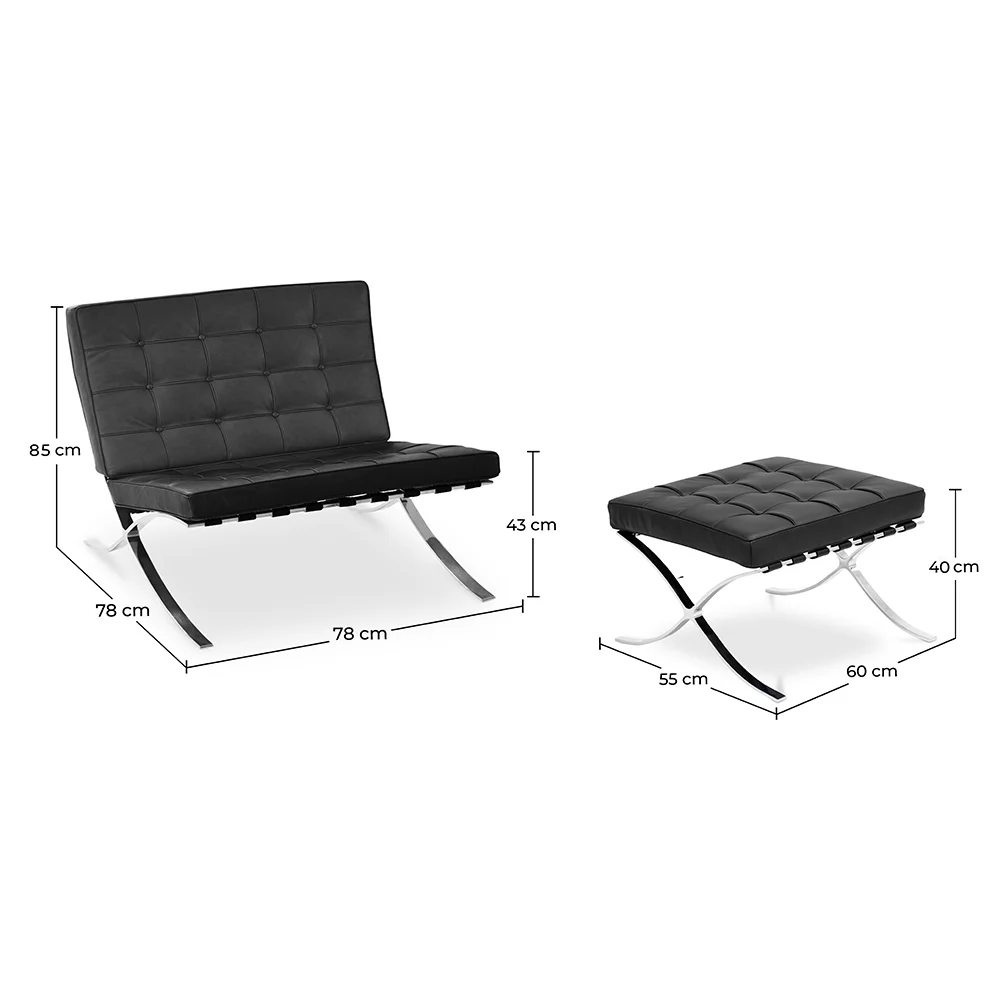 Sillón de Diseño con Reposapiés - Tapizado en Polipiel - Town image 10