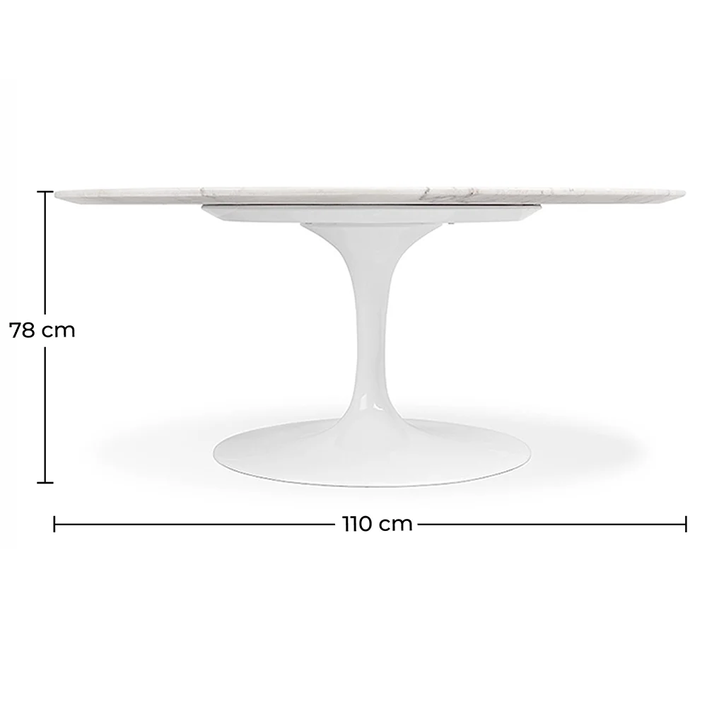 Mesa de Comedor Redonda - 110cm - Mármol - Tulip image 10