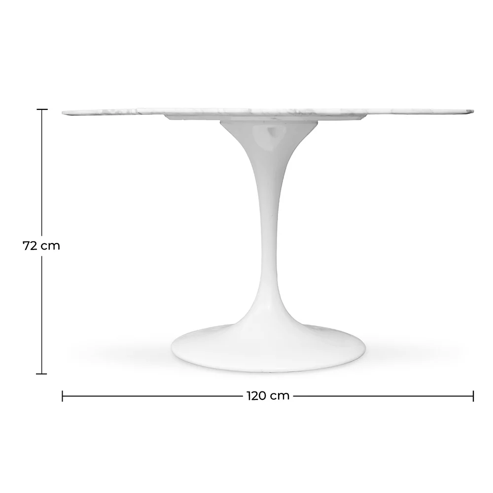 Mesa de Comedor Redonda - 120cm - Mármol  - Tulip image 10