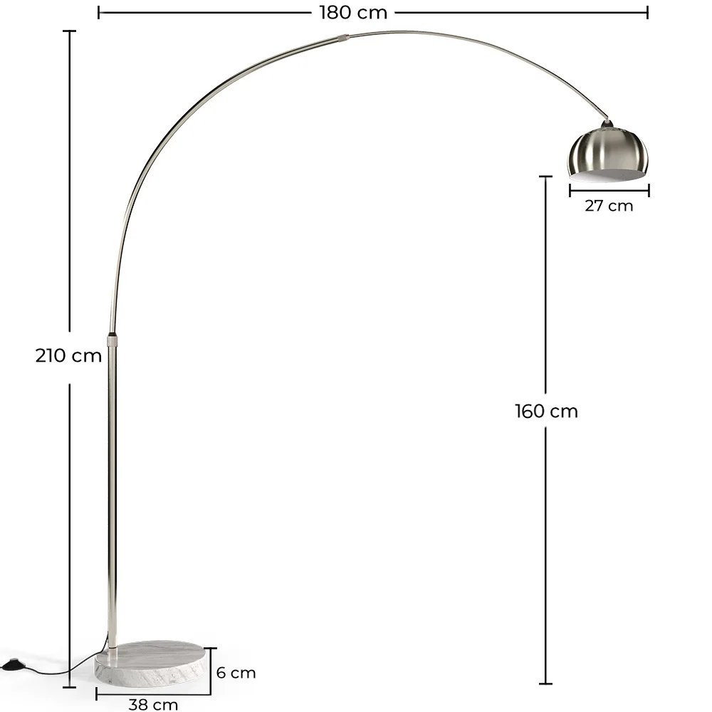 Lámpara de Pie con base de Marmol - Lámpara de Salón - Bouw image 10