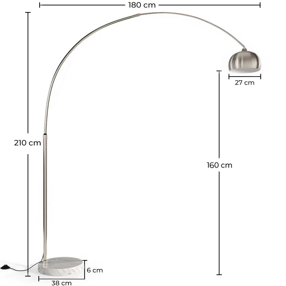 Lámpara de Pie con base de Marmol - Lámpara de Salón - Bouw image 10