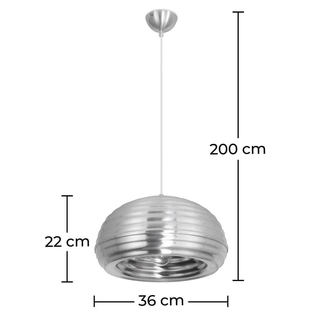Lámpara de Techo - Lámpara Colgante Plateada - Spelunking image 10
