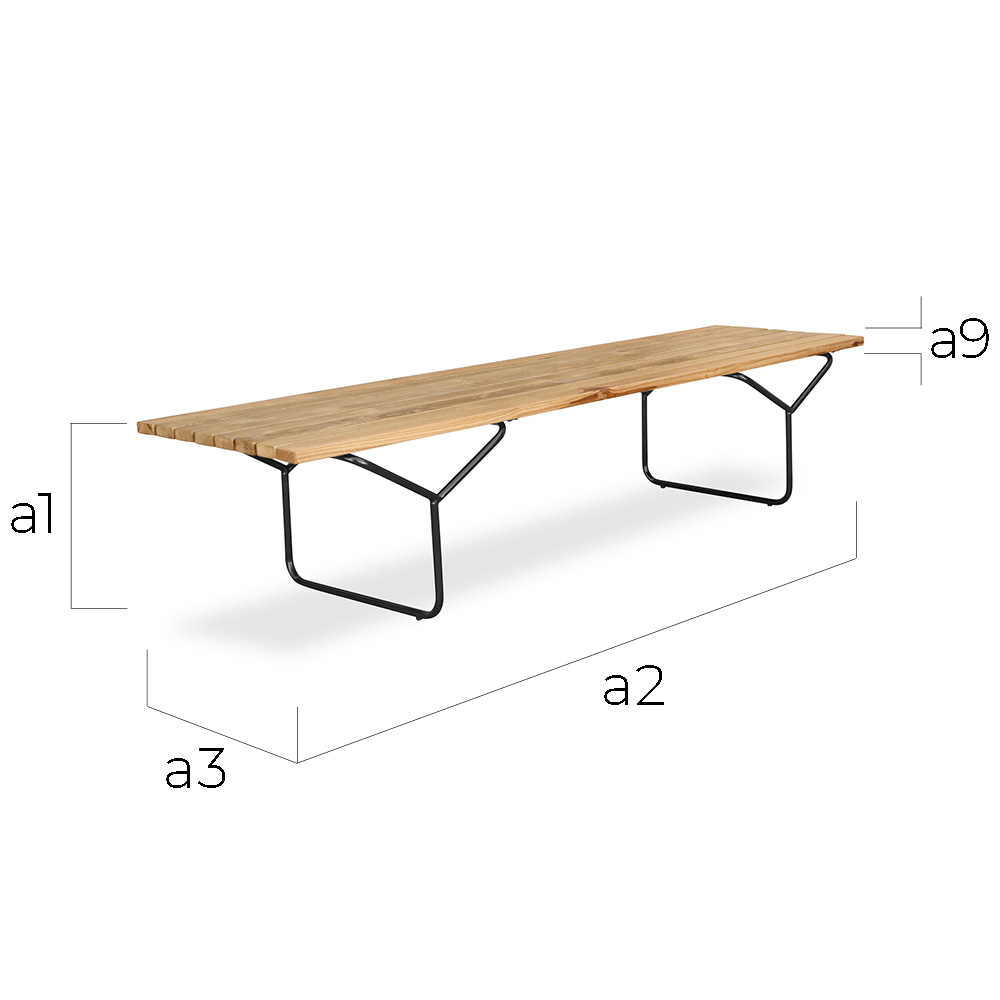 Banco estilo nórdico de madera (180cm) - Yean image 10