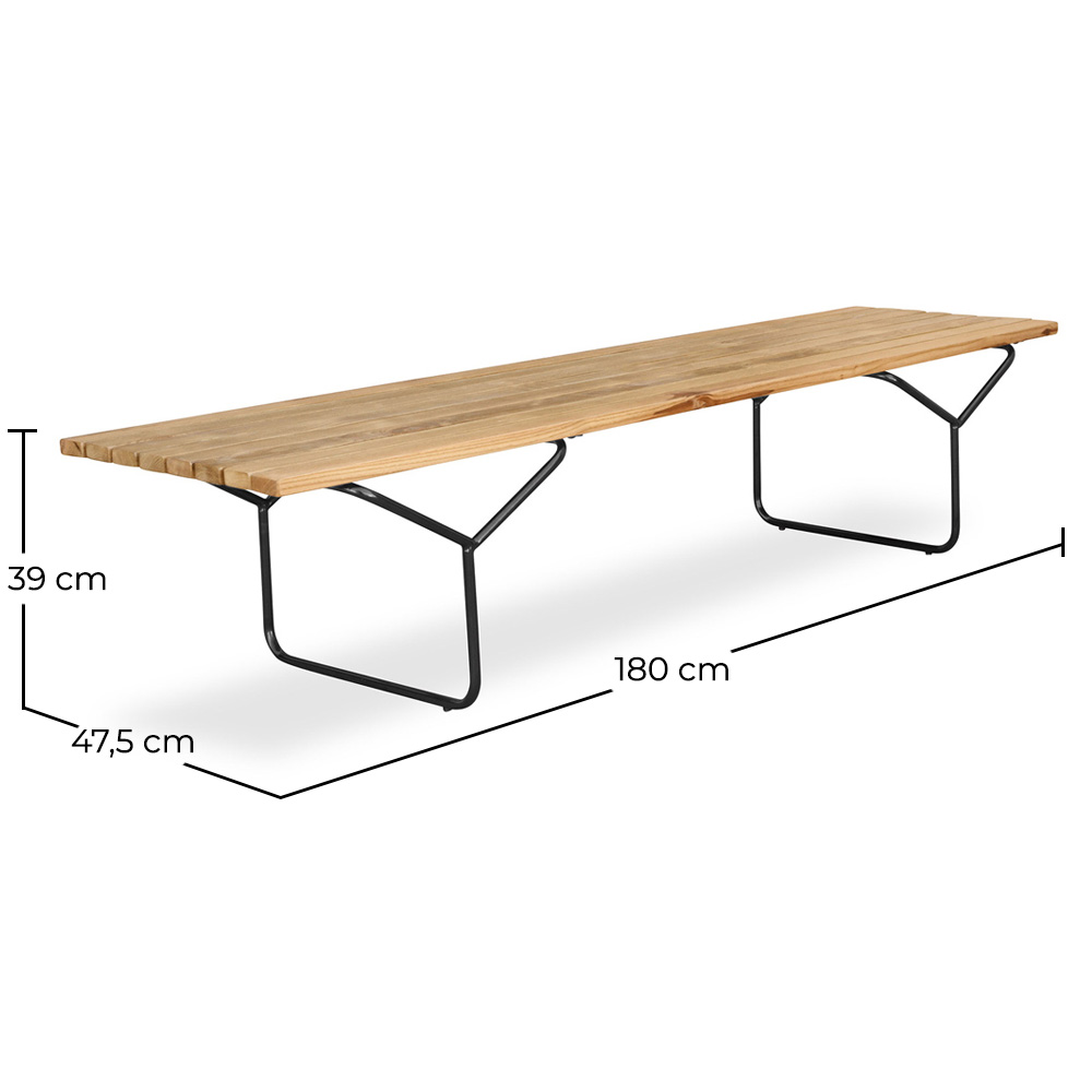 Banco estilo nórdico de madera (180cm) - Yean image 10