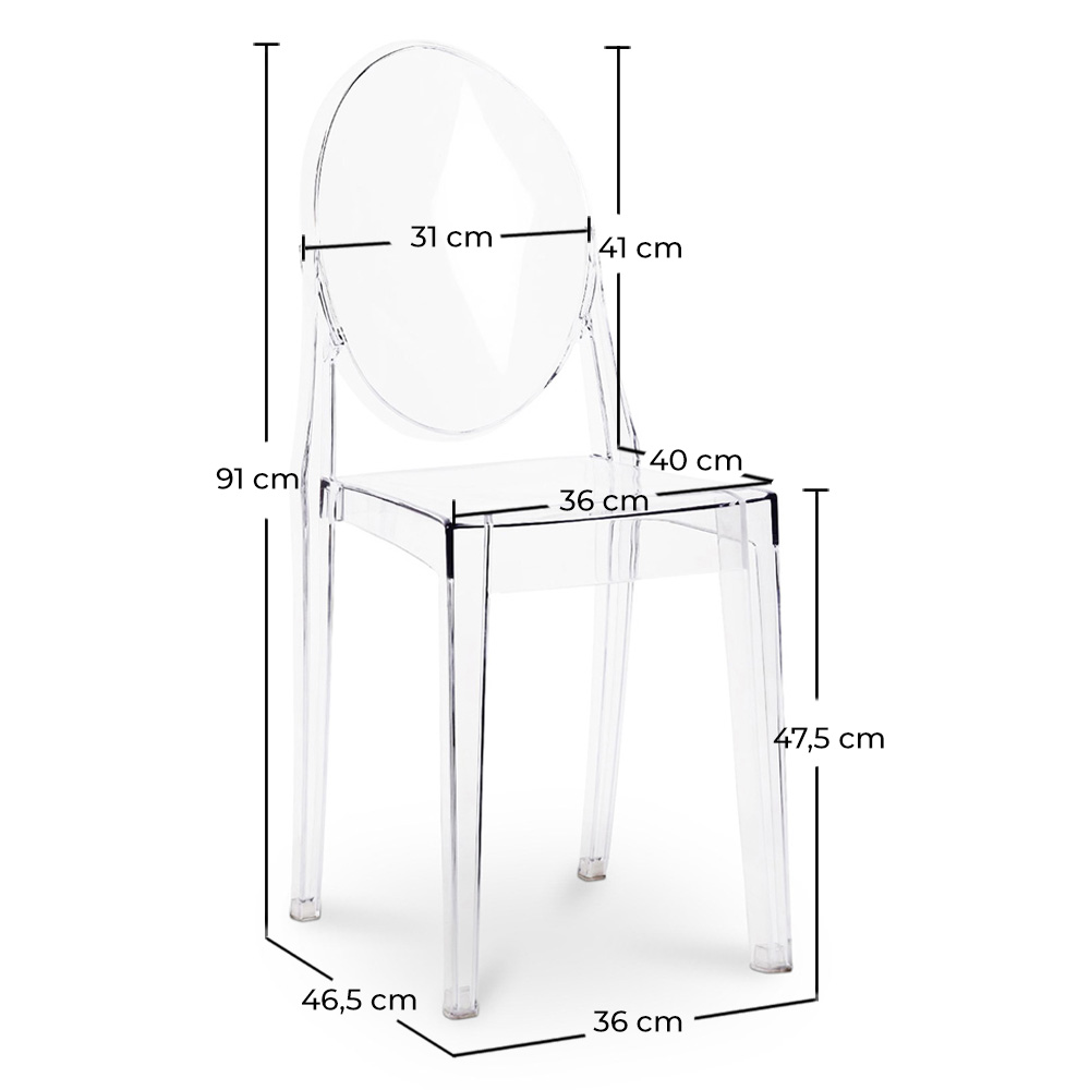 Silla de comedor Transparente - Victoria Queen image 10