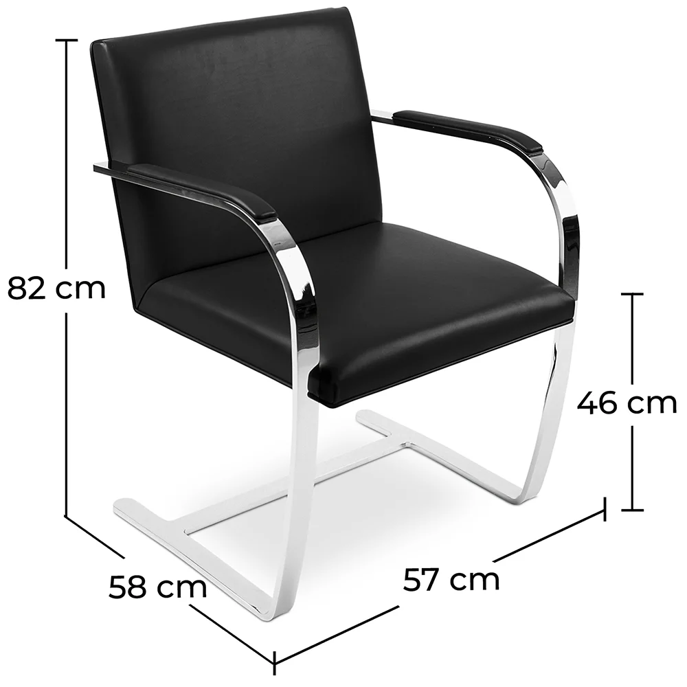 Silla de Oficina con Reposabrazos - Silla de Escritorio Tapizada en Polipiel- Brama  image 10