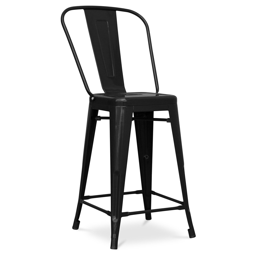 Taburete de Bar con Respaldo - Diseño Industrial - 60cm - Stylix - Imagen 5 de 16