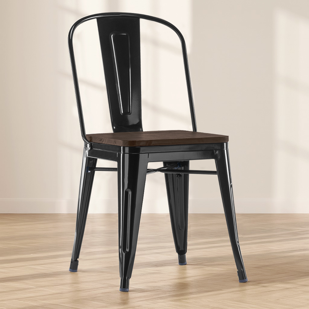 Silla de Comedor - Diseño Industrial - Madera y Acero - Stylix - Imagen 3 de 28