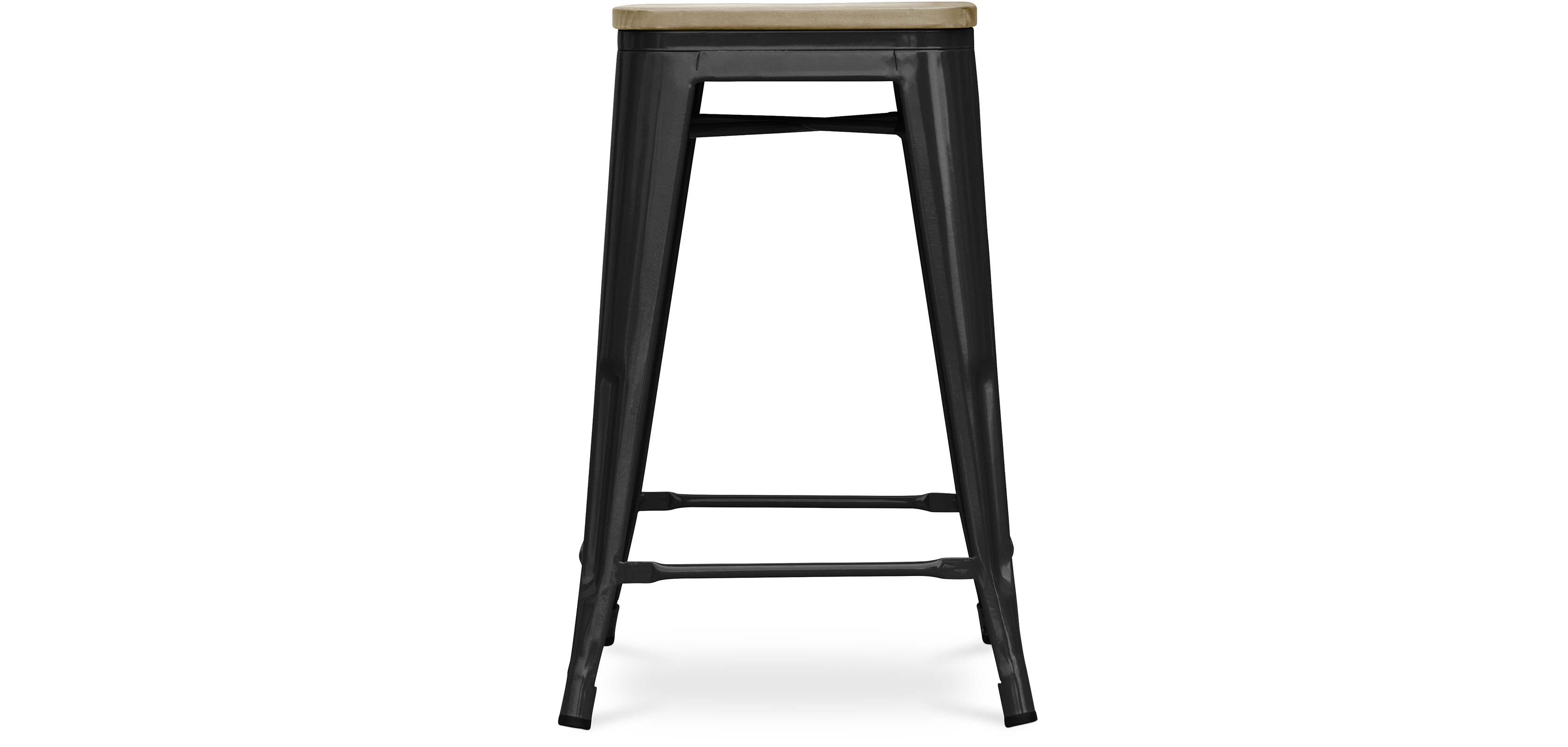 Taburete de Bar Diseño Industrial - Madera y Acero - 61cm - Stylix - Imagen 4 de 20