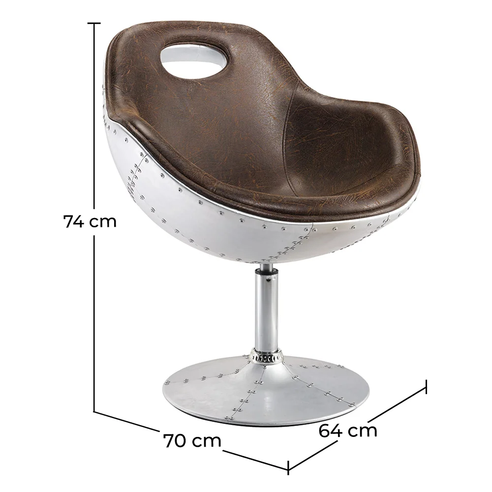 Sillón Giratorio de Diseño Aviador - Tapizados en PU image 10