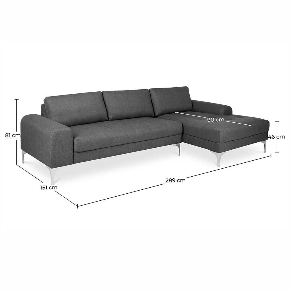 Chaise Lounge de 5 plazas - Tapizado en Tela - Yomy image 10