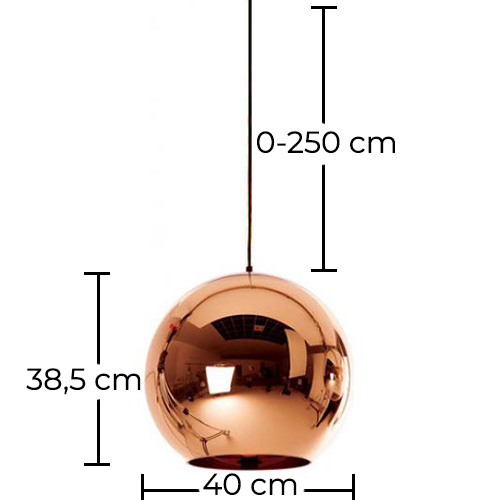 Lámpara de Techo - Lámpara Colgante Diseño Bola - 40 cm - Range  image 10