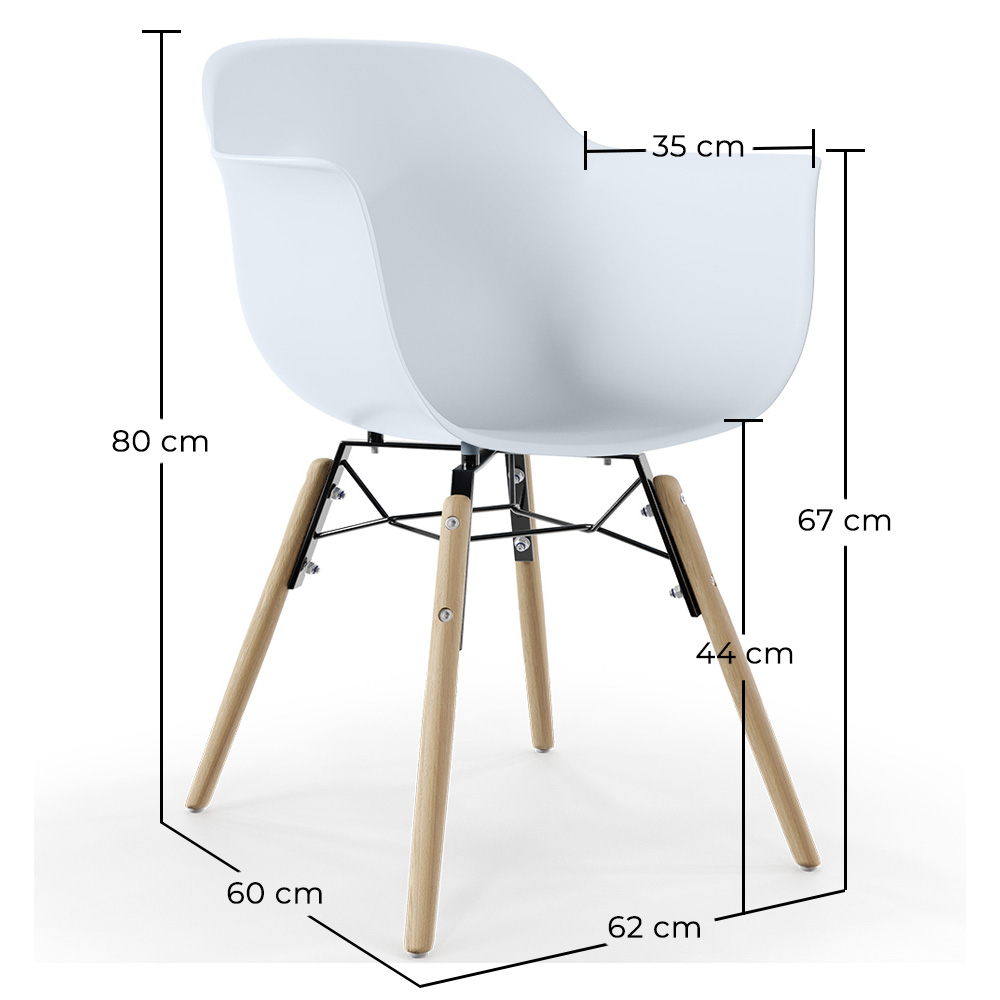 Pack de 4 Sillas de Comedor Diseño Escandinavo - Patas de Madera - Nordika image 10