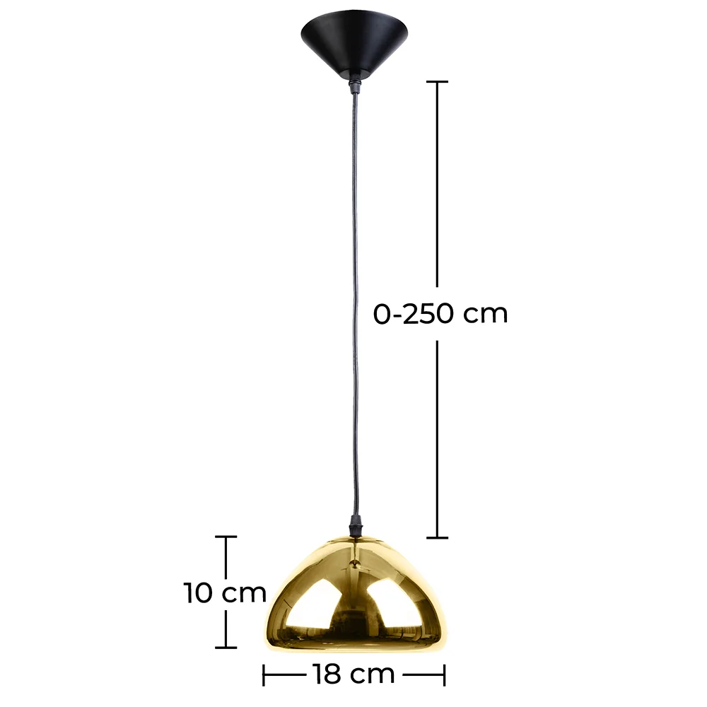 Lámpara de Techo de Diseño - Lámpara Colgante Metal Cromado - 18 cm -  Nullify image 10