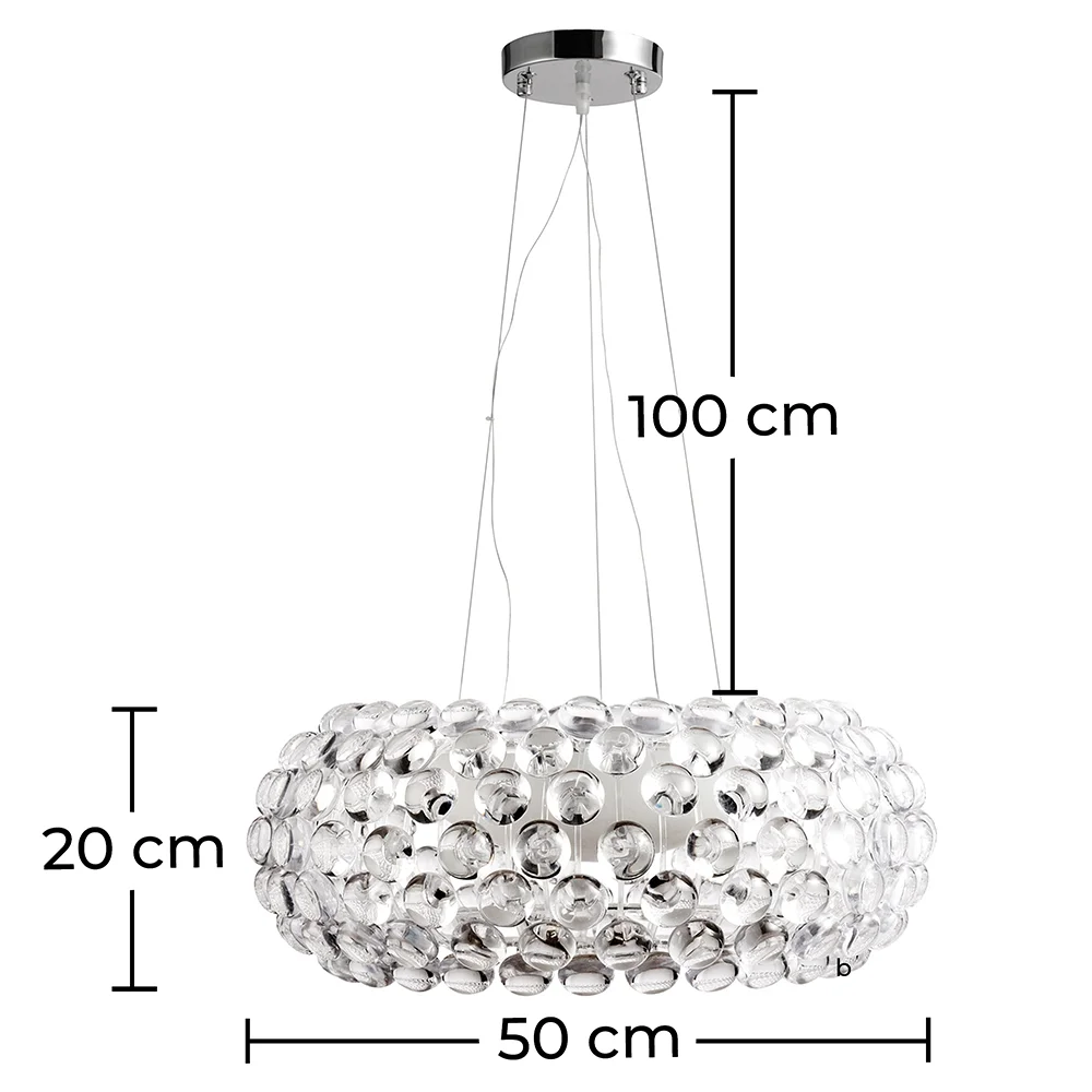 Lámpara de Techo - Lámpara Colgante Bolas de Cristal - 50cm - Savoni  image 10