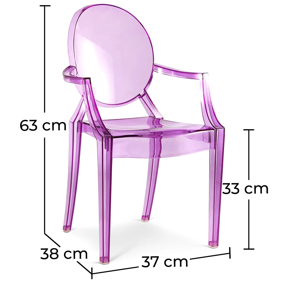 Silla Niños - Silla Infantíl Diseño Transparente - Louis XIV image 10