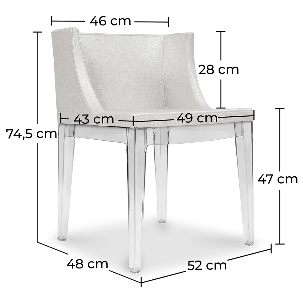 Silla de Comedor de Diseño - Patas transparentes - Mila image 10