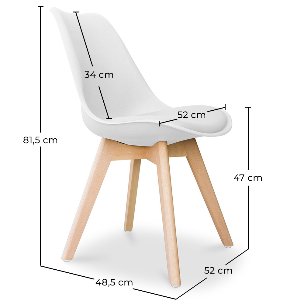 Silla de Oficina - Silla de comedor - Estilo Escandinavo - Denisse  image 10