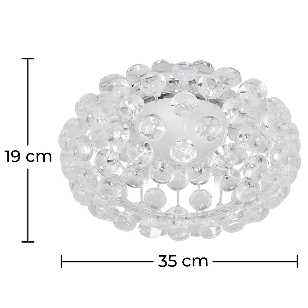 Lámpara de Techo - Plafón - Bolas de Cristal - 35 cm - Savoni image 10