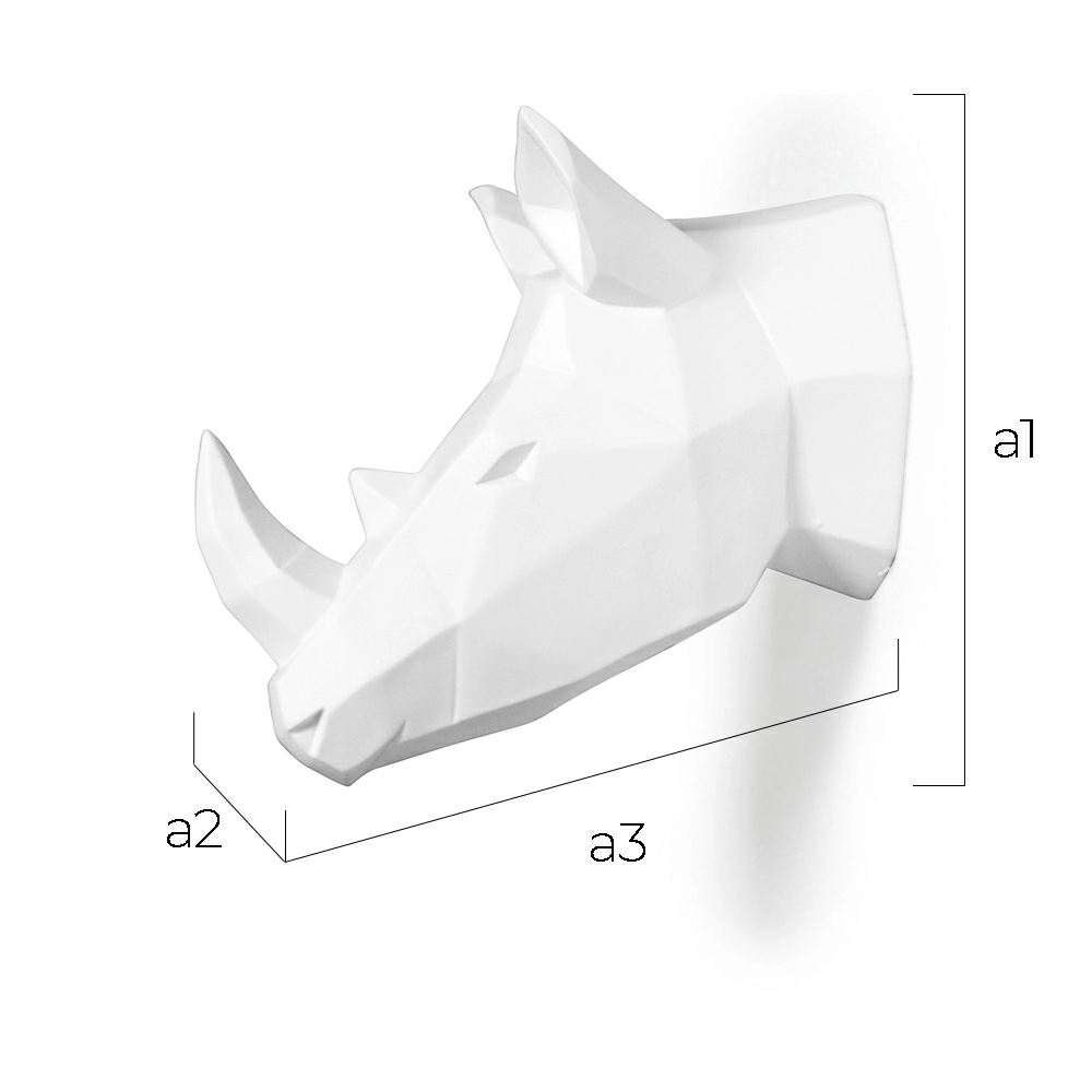 Cabeza de rinoceronte origami Resina image 10