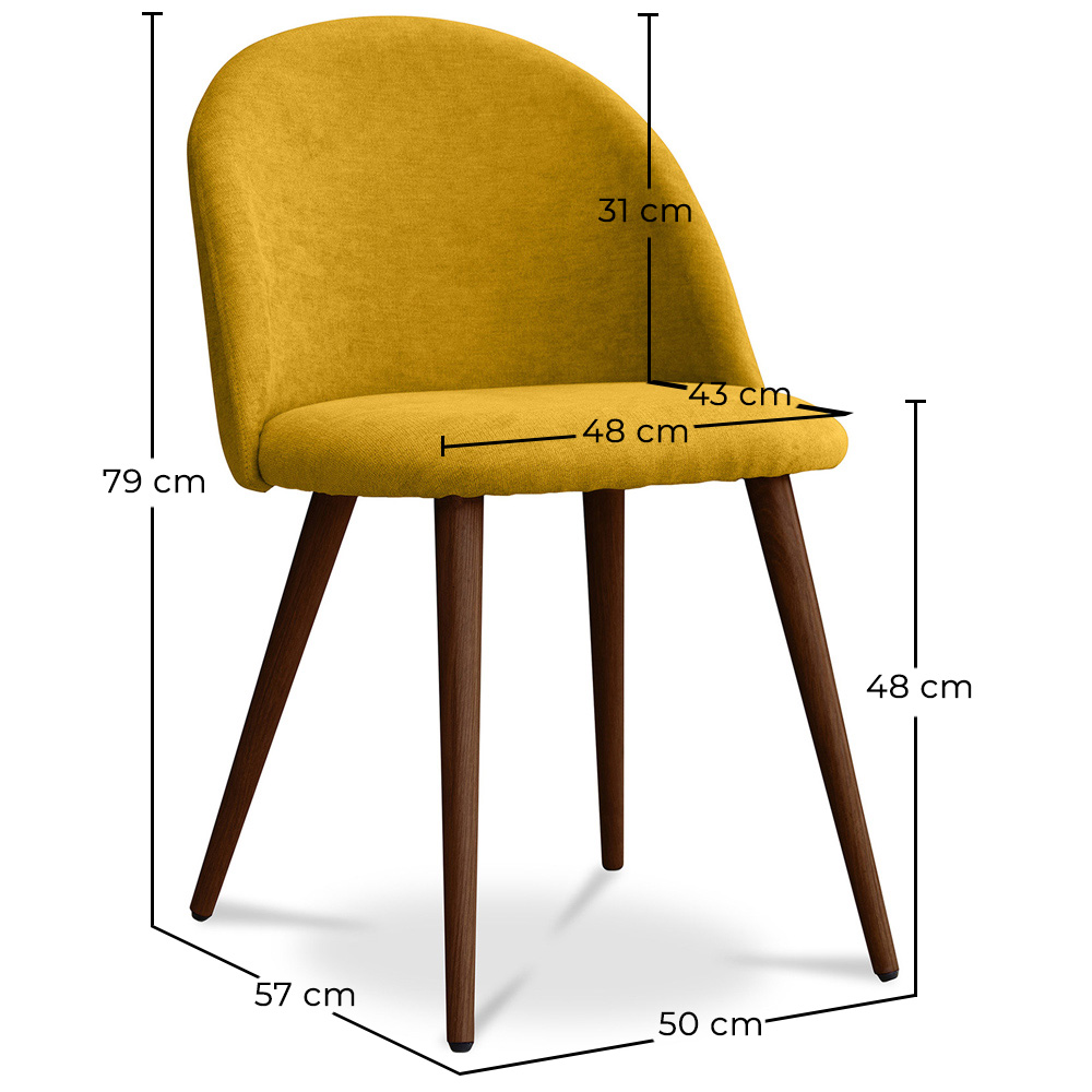 Silla de Comedor - Tapizada en Tela - Estilo Escandinavo - Evelyne image 10