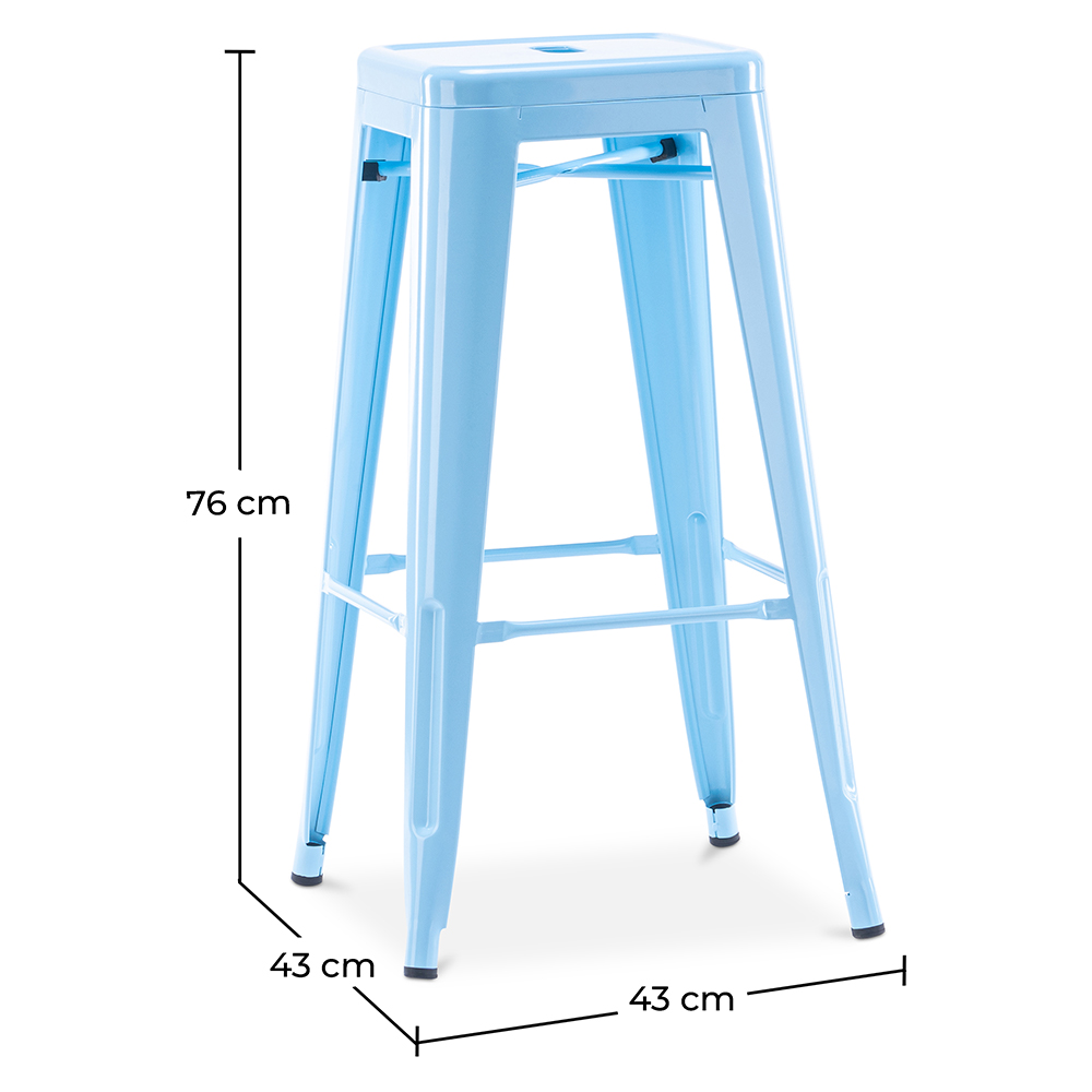 Taburete de Bar - Diseño Industrial - Acero - 76cm - Stylix  image 10