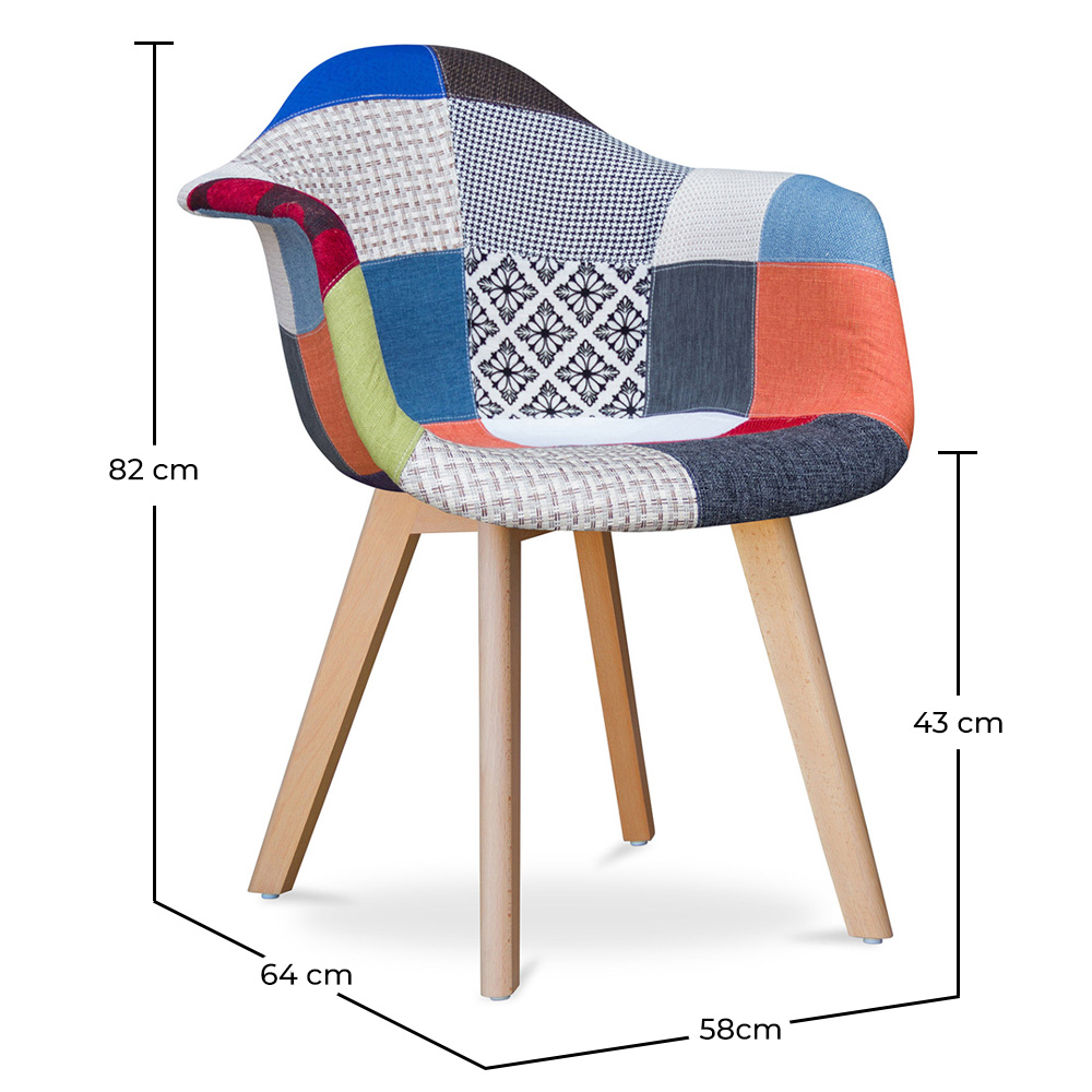 Premium Silla diseño Dawick - Patchwork Pixi image 10