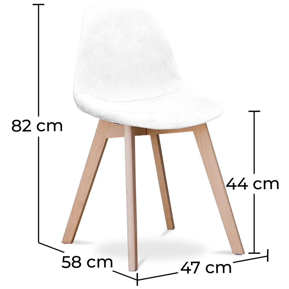 Silla de Comedor Tapizada en Tela - Estilo Escandinavo  - Denisse image 10