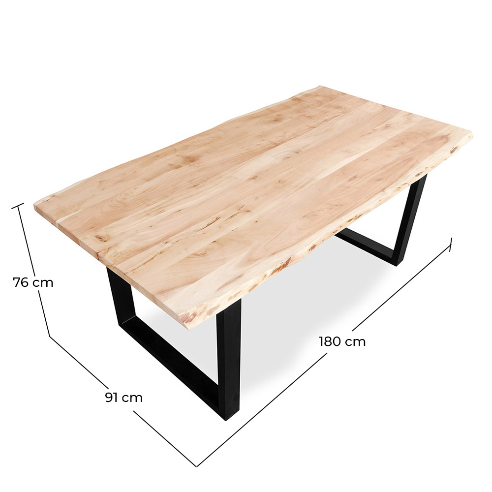 Mesa de Comedor Rectangular - Diseño Industrial - Madera -  Dingo image 10