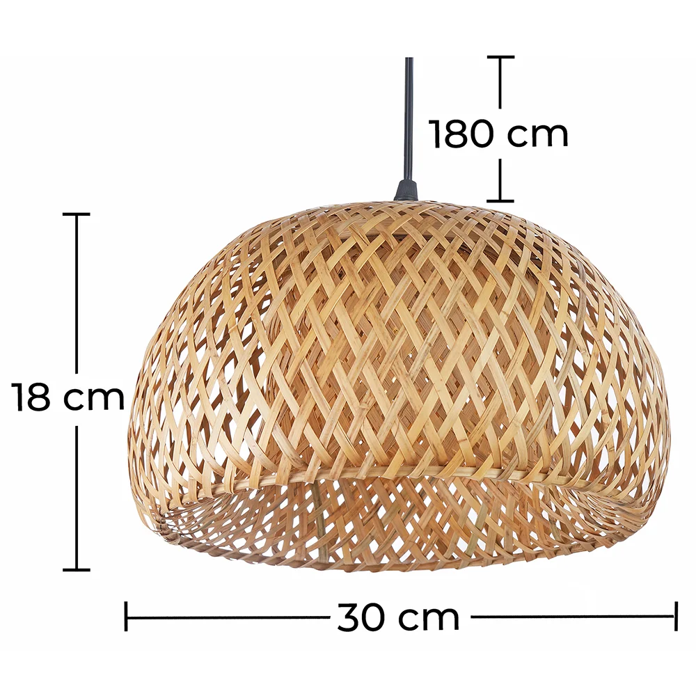 Lámpara de Techo de Bambú - Lámpara Colgante Diseño Boho Bali -Talli  image 10