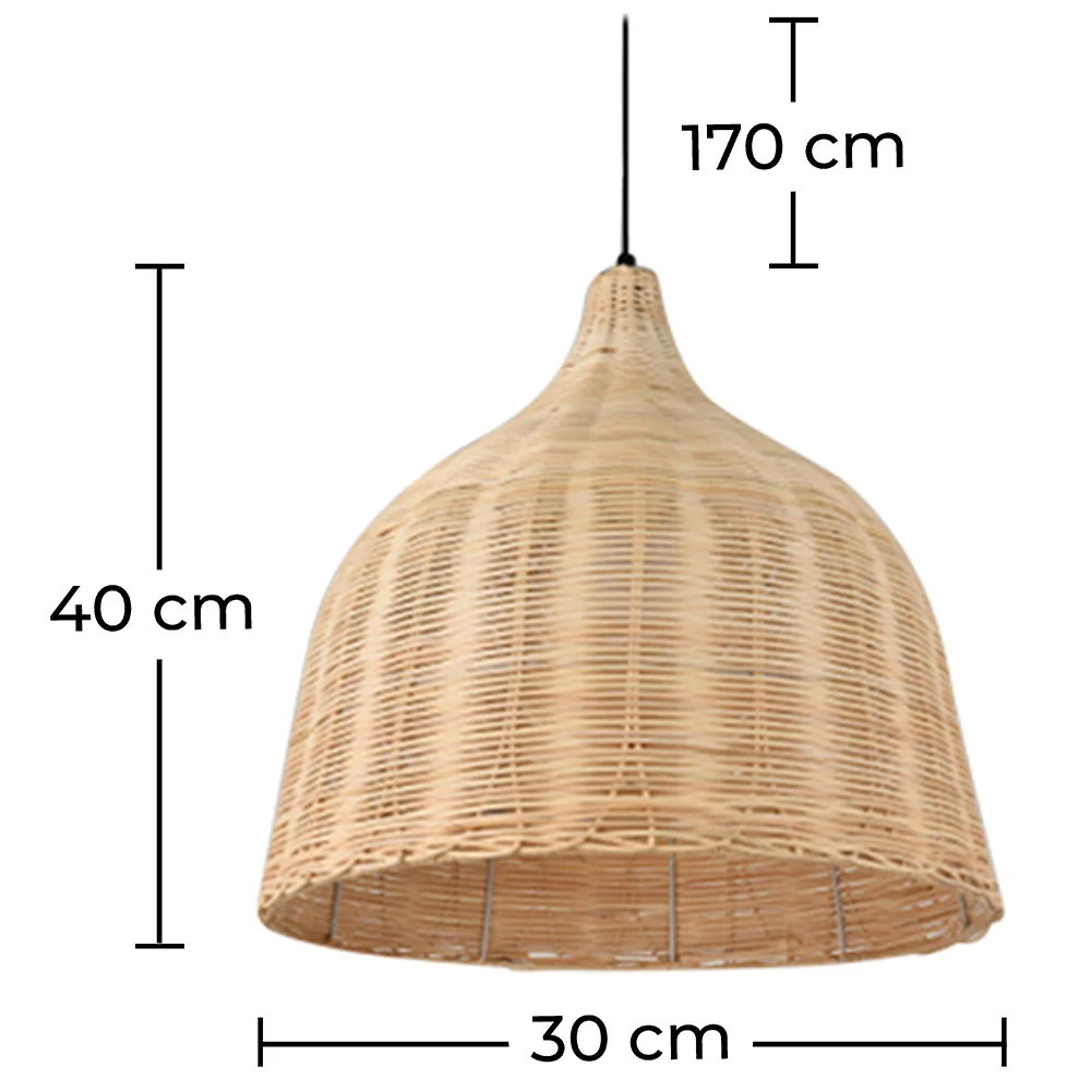 Lámpara de Techo de  Bambú - Lámpara Colgante Diseño Boho Bali -Baro image 10