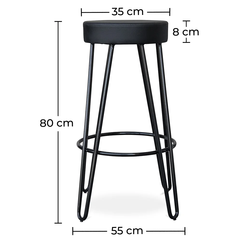 Taburete Redondo - Diseño Industrial - 80 cm - Elan image 10