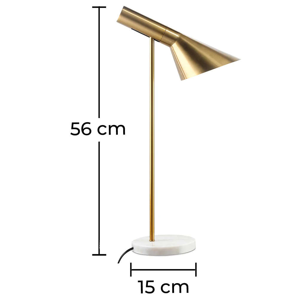 Lámpara Flexo - Lámpara de Escritorio - Mármol y Metal - Celio image 10