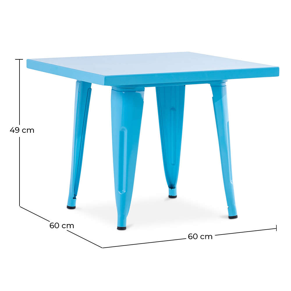 Mesa Infantil Cuadrada - Industrial - Metal - 60cm - Stylix  image 10