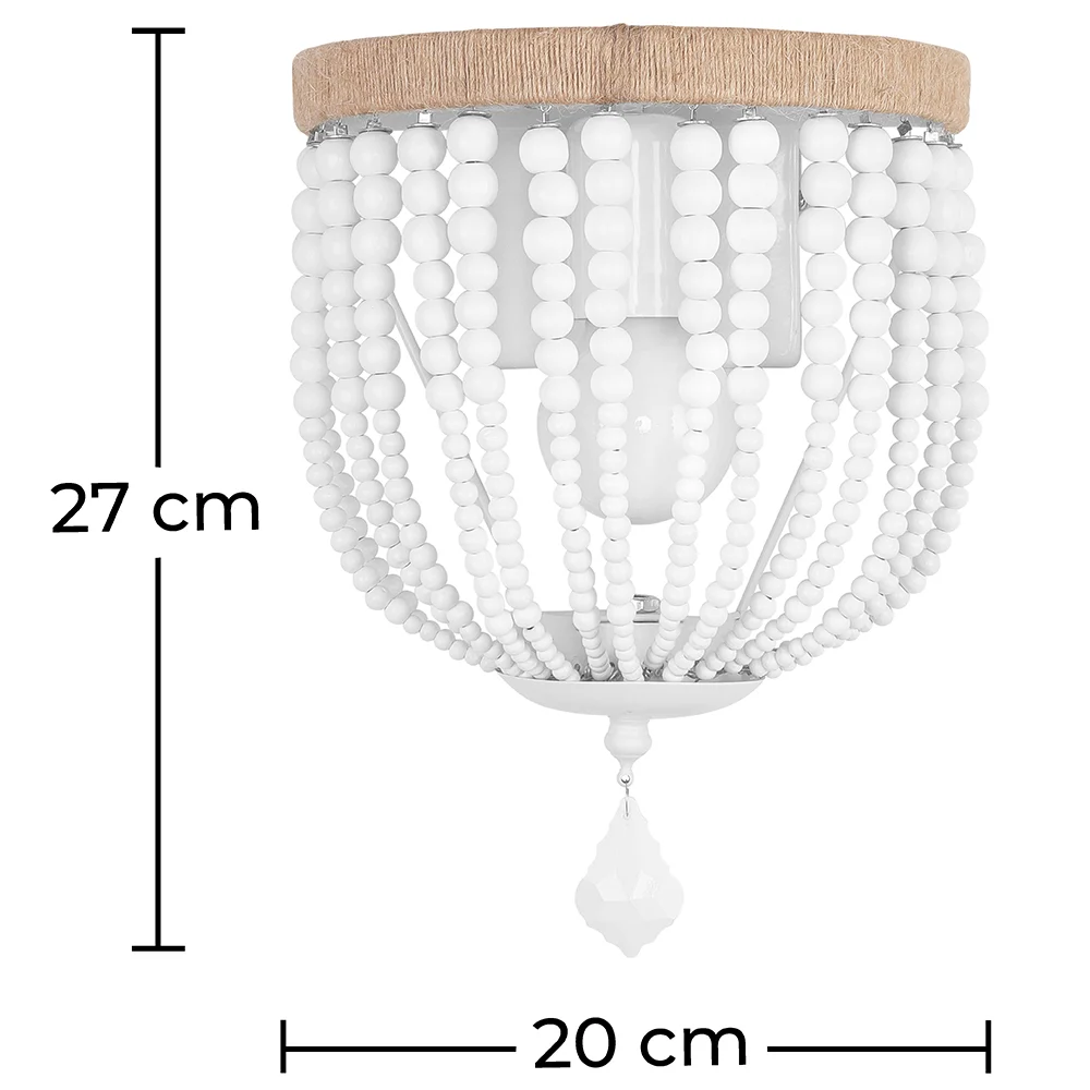 Lámpara Aplique de Pared - Estilo Boho - Bolas de Madera - Kanda image 10