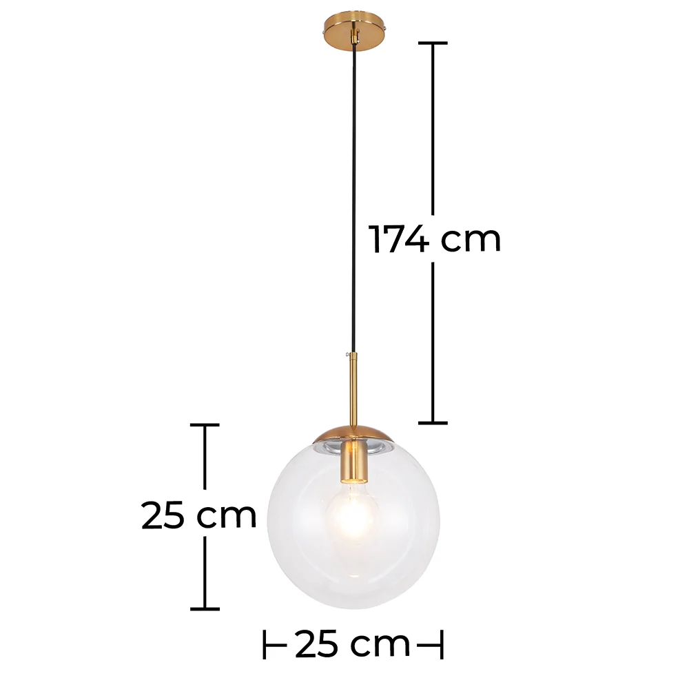 Lámpara de Techo Diseño Bola - Lámpara Colgante Cristal - Alvis image 10