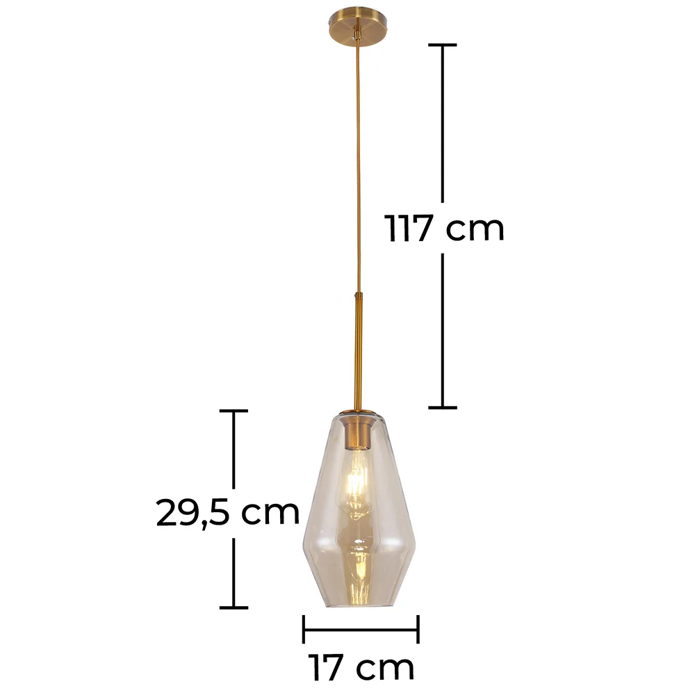 Lámpara de Techo de Cristal - Lámpara Colgante Diseño Vintage - Alua image 10