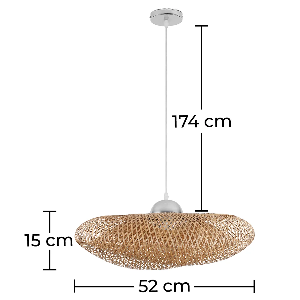 Lámpara de Techo de Bambú - Lámpara Colgante Diseño Boho Bali - Sam image 10
