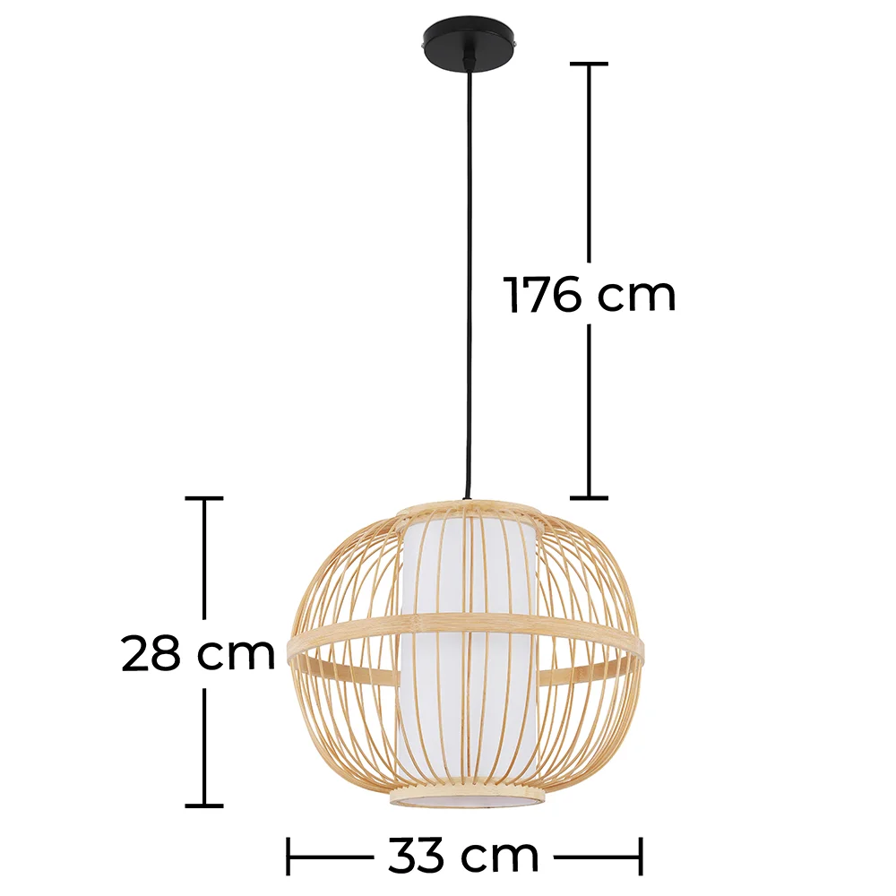 Lámpara de Techo de  Bambú - Lámpara Colgante Diseño Boho Bali - Kaula image 10