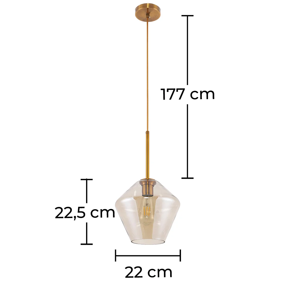 Lámpara de Techo Cristal - Lámpara Colgante Diseño Diamante - Alon image 10