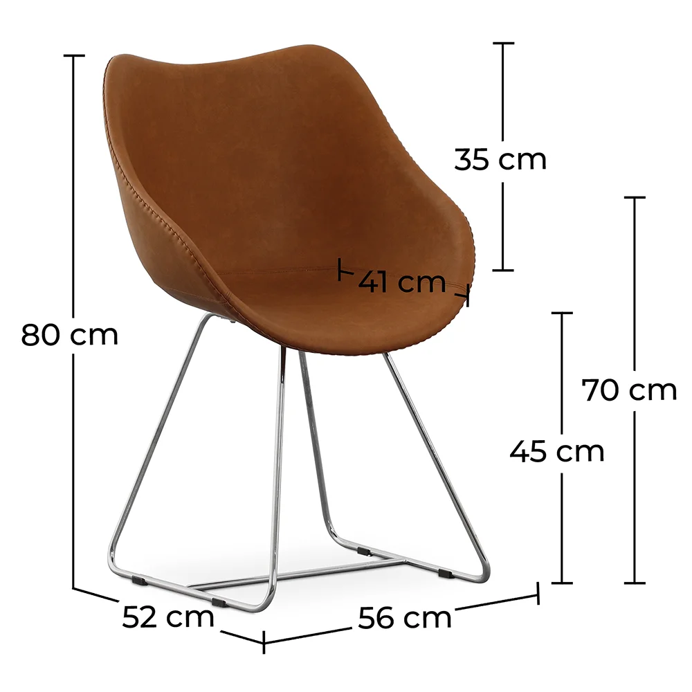 Silla de Comedor con Reposabrazos - Polipiel - Pú image 10