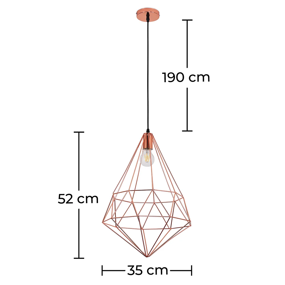 Lámpara de Techo Retro - Lámpara Colgante Geométrica - Yak image 10