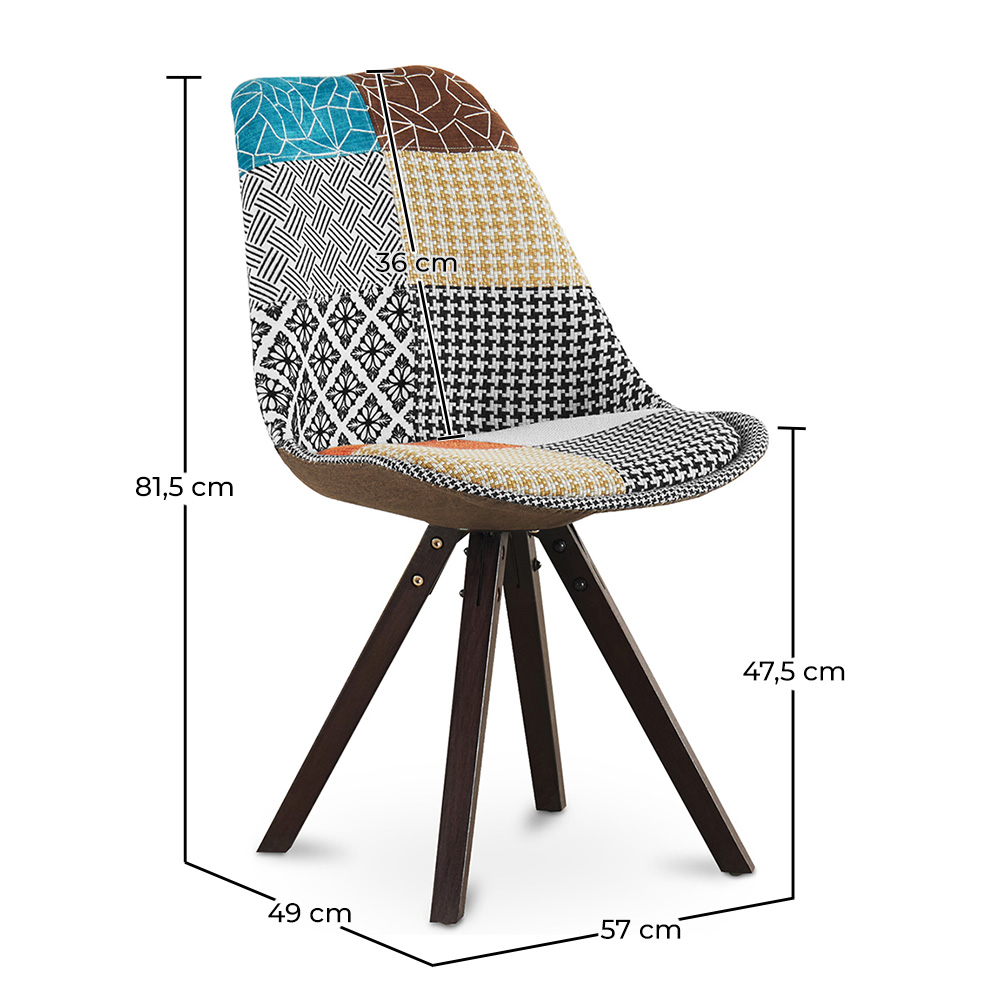 Silla de Comedor - Tapizada en Patchwork - Patty image 10