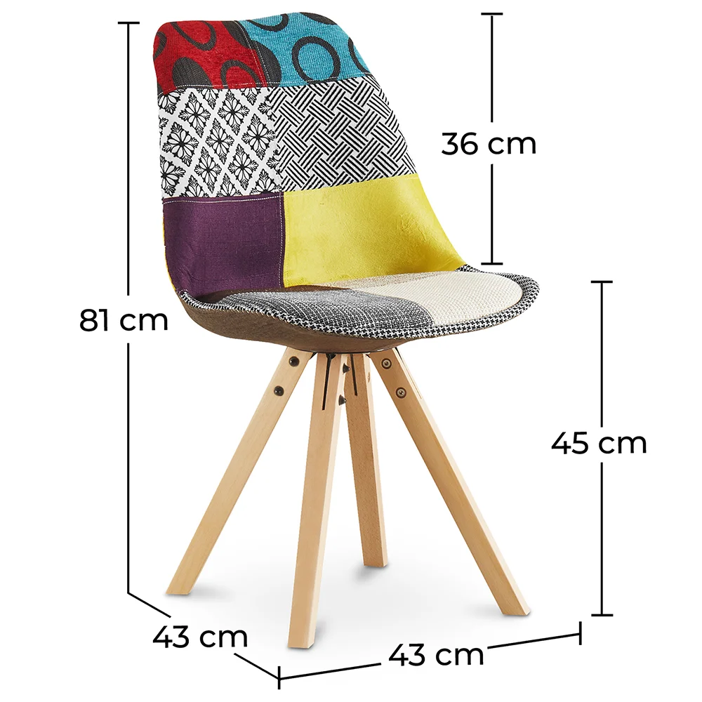 Silla de Comedor - Tapizada en Patchwork - Ray image 10
