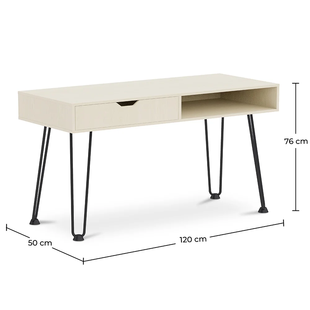 Escritorio de Madera con cajón - Diseño Escandinavo - Andor image 10