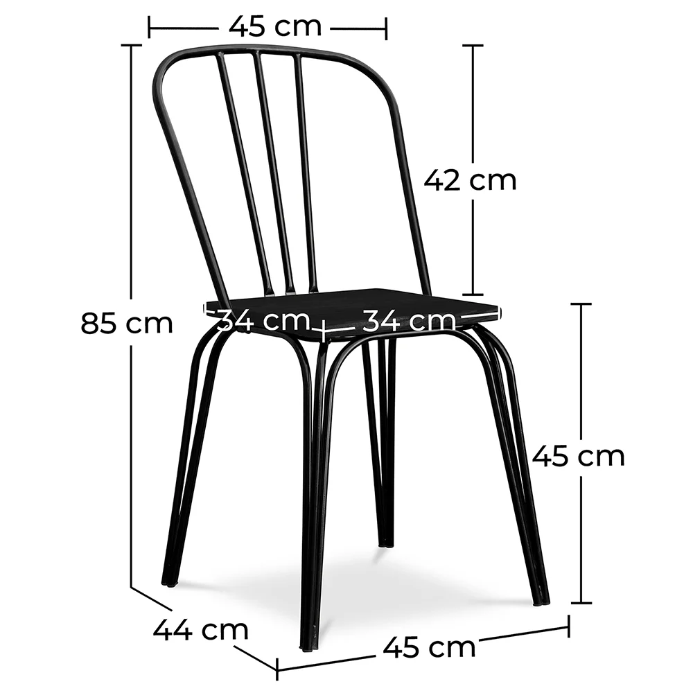 Silla de Comedor - Diseño Industrial - Madera y Metal - Lillor image 10