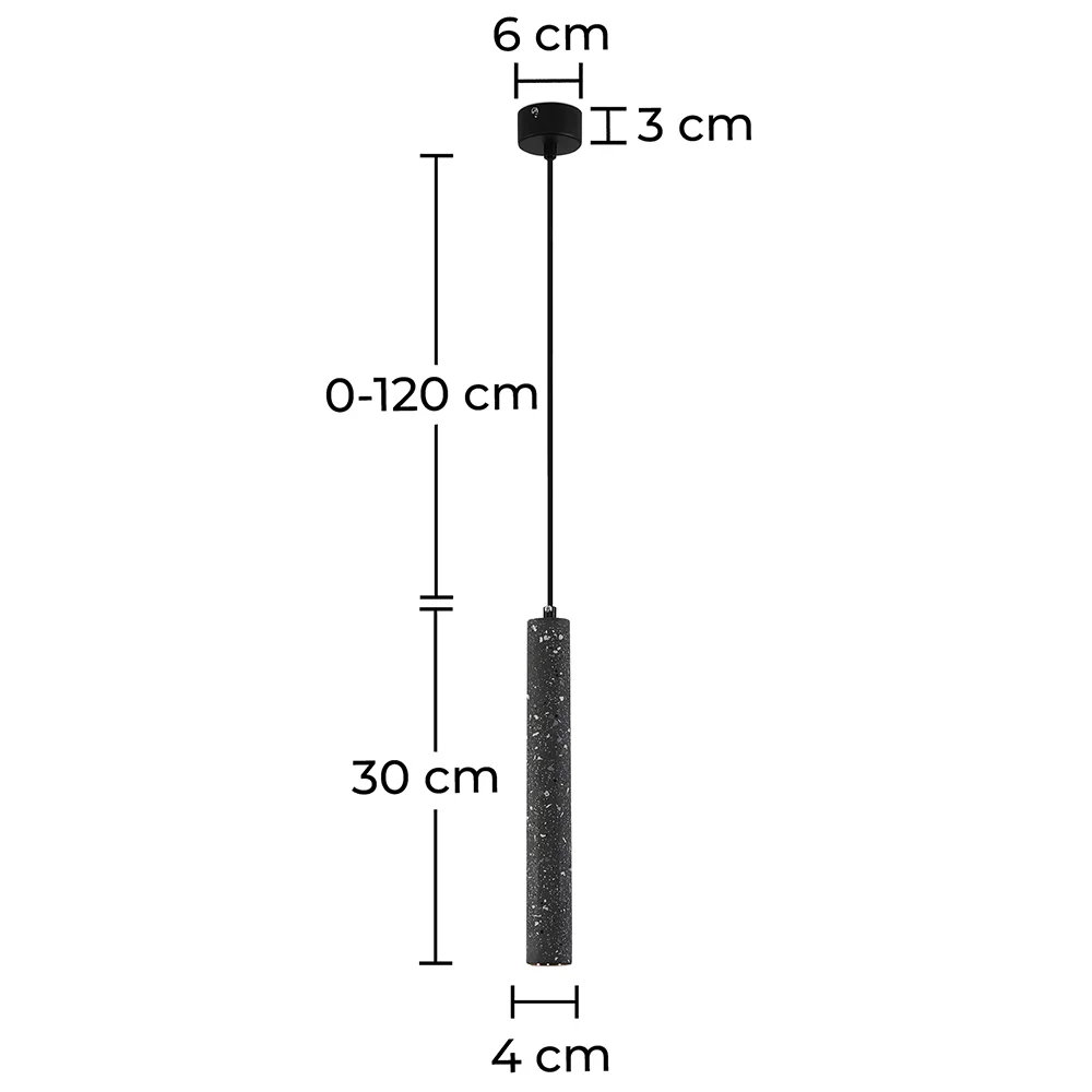 Lámpara de Techo Tubo de Cemento - Lámpara Colgante LED - 30cm- Aroc image 10
