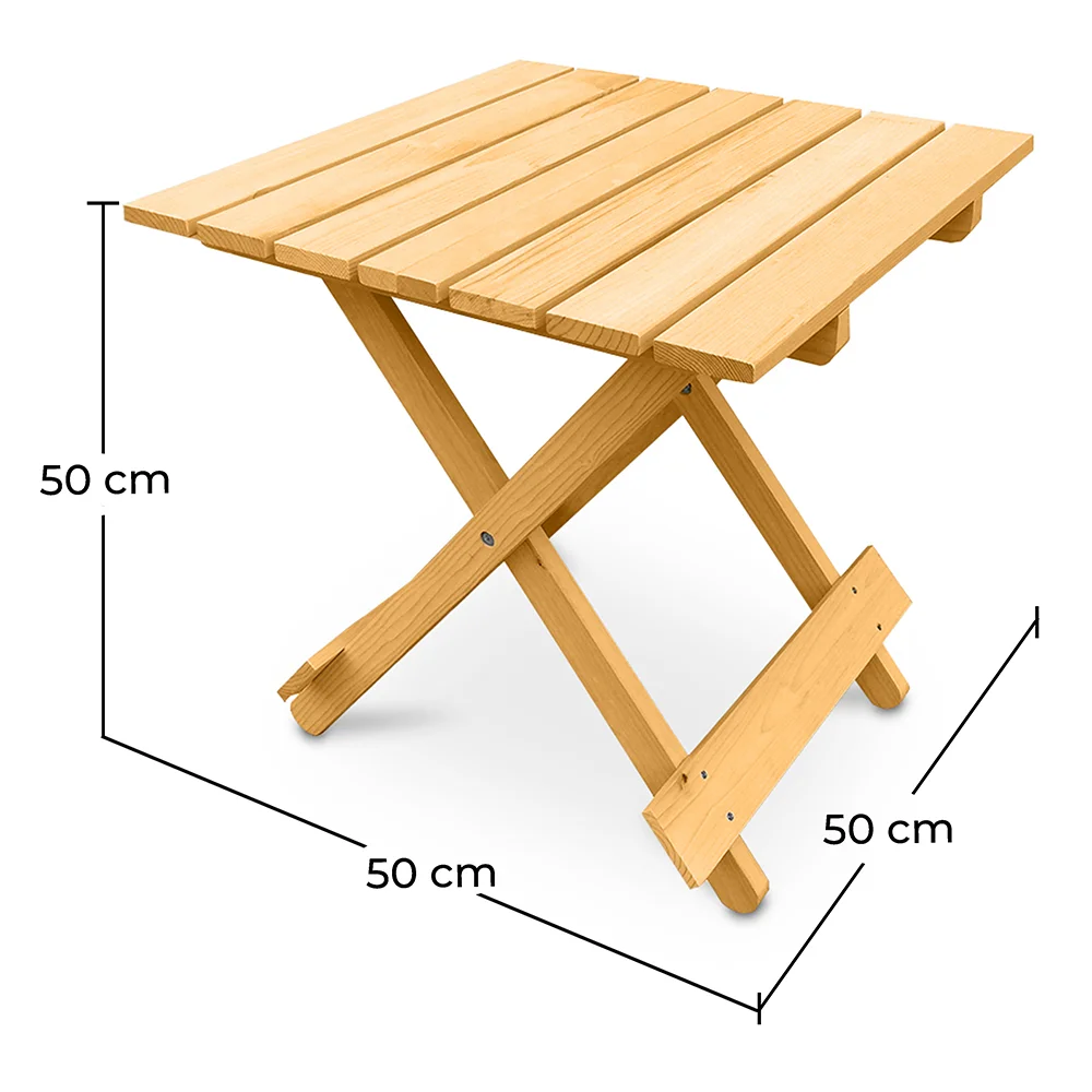 Mesa de jardín - Mesa de Madera Auxiliar Adirondack - Alana image 10