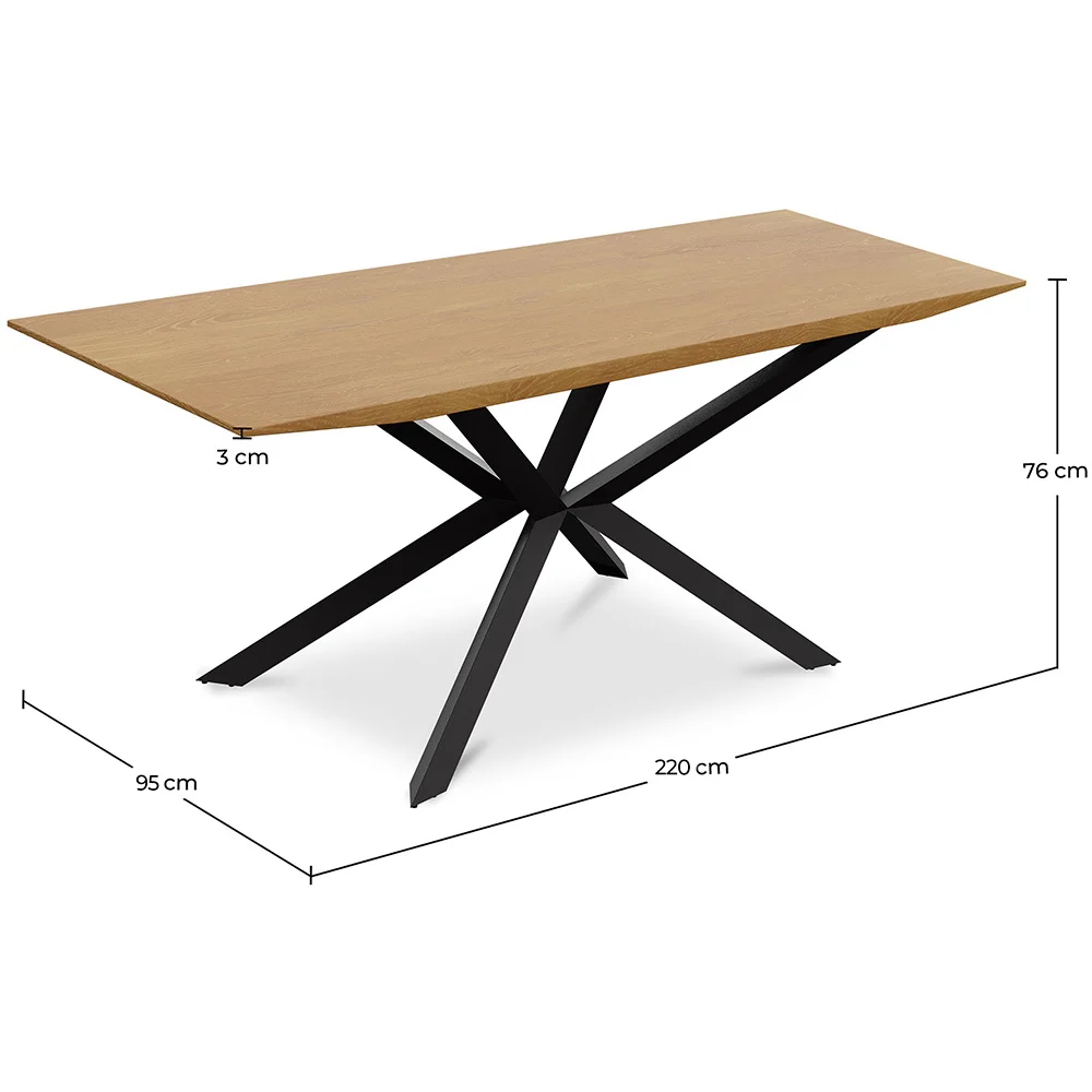 Mesa de Comedor Rectangular - Industrial Madera y Metal - Danr  image 10