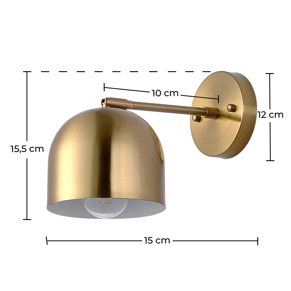 Lámpara Aplique de Pared - Metal Dorado - Bleni image 10